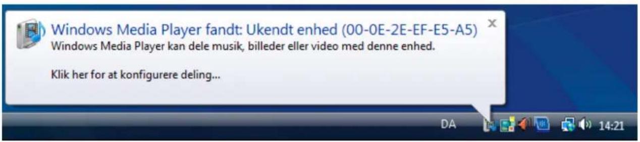 Amitech Internet Audio system 310 - Windows Media Player 11 opsætning - 5