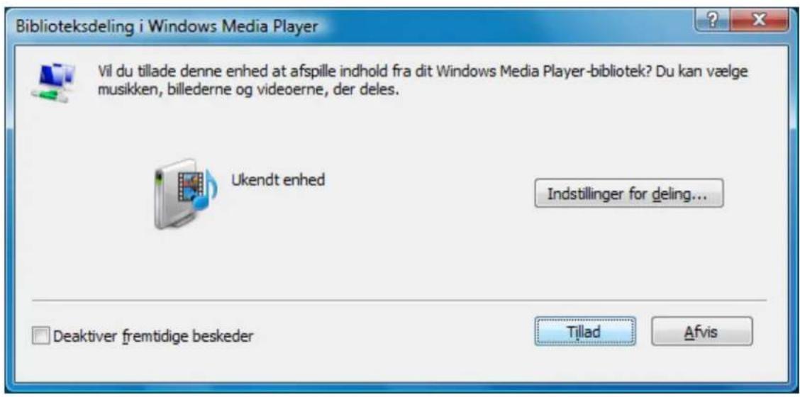 Amitech Internet Audio system 310 - Windows Media Player 11 opsætning - 6