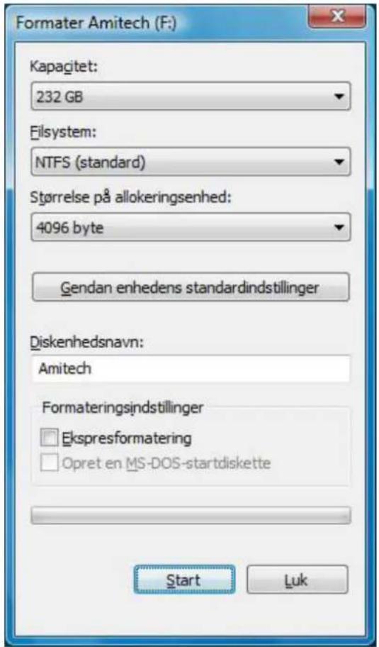 Amitech MediaPlayer 100 - Formatering - 1