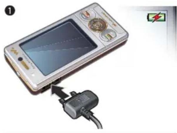 SONY W715 - Opladning af batteriet - 1