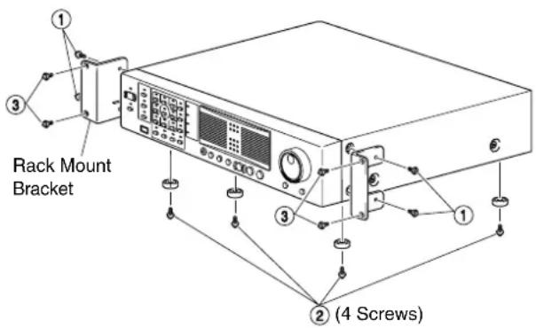 Rack Mount Bracket ① ② (4 Screws) ③ ④