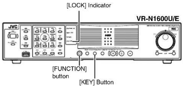 [LOCK] Indicator JVC [FUNCTION] button [KEY] Button VR-N1600U/E