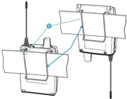 SENNHEISER EK 300 IEM G3-G - Attaching the diversity receiver to clothing - 1