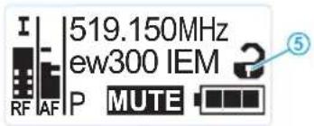 519.150MHz ew300 IEM MUTE