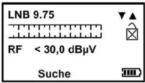 LNB 9.75 RF < 30,0 dBµV Suche