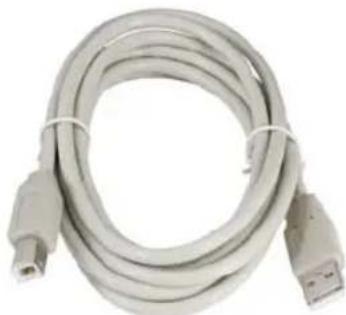 Coiled beige USB cable with two connectors (no text or symbols visible)