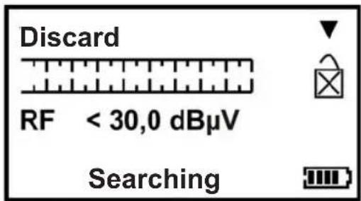Discard RF < 30,0 dBµV Searching