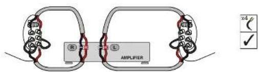 R L AMPLIFIER x4 ✓