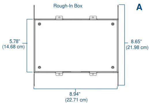 Rough-In Box 5.78" (14.68 cm) 8.65" (21.98 cm) 8.94" (22.71 cm) A