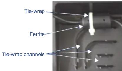 Tie-wrap Ferrite Tie-wrap channels