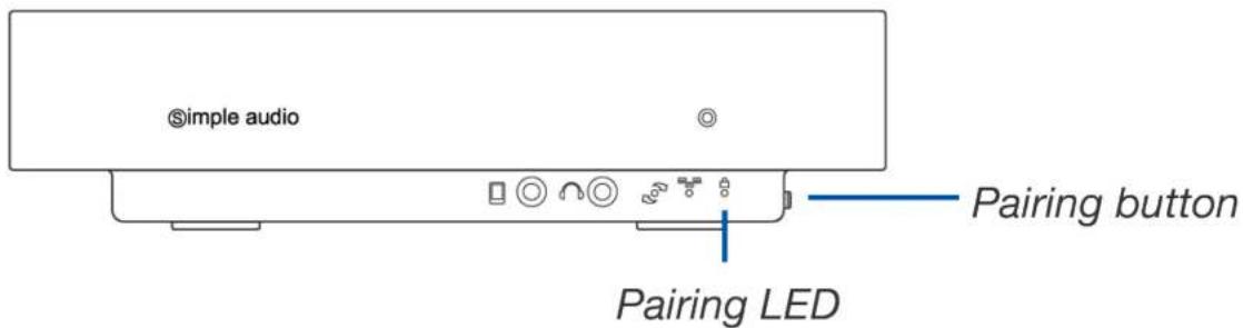 Simple audio Pairing button Pairing LED