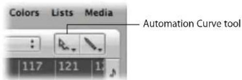 Colors Lists Media Automation Curve tool 117 121 1:
