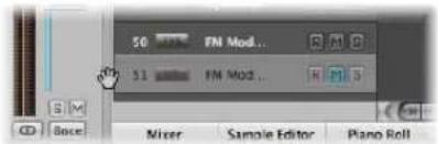 50 FN Mod... 51 FN Mod... Mixer Sample Editor Piano Roll