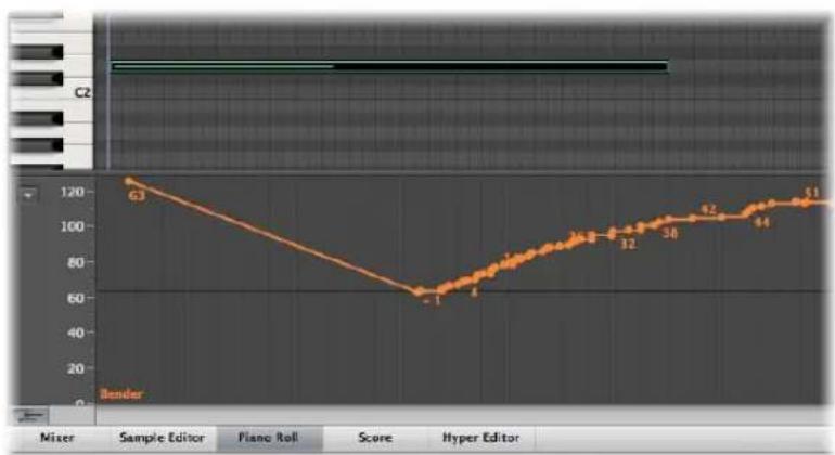 APPLE Logic Express 8 - To view and create controller events: - 2