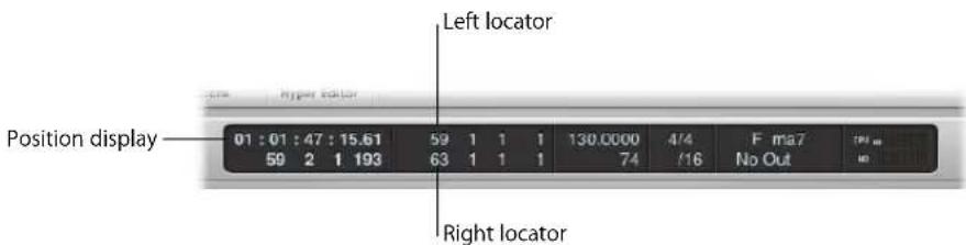 Left locator Position display 01:01:47:15.61 59 1 1 1 130.0000 4/4 F ma7 tpu 59 2 1 193 63 1 1 1 74 /16 No Out Right locator