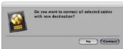 Do you want to connect all selected cables with new destination? No Connect