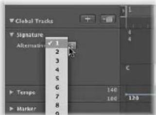 Global Tracks Signature Alternative 1 2 3 4 5 6 7 8 9 Tempo 140 100 120 Marker