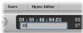 APPLE Logic Express 8 - To set the playhead position in the Position display, do one of the following: - 1