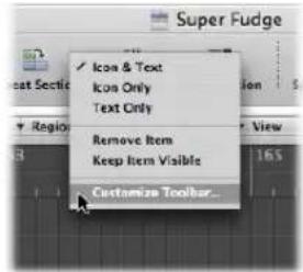 Super Fudge Icon & Text Icon Only Text Only Remove Item Keep Item Visible Customize Toolbar...