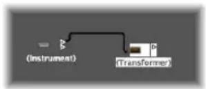 APPLE Logic Express 8 - To make multiple output connections from an object: - 1