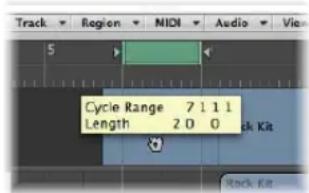 Track Region NIDI Audio View 5 Cycle Range 7 1 1 1 Length 2 0 0 Rock Kit