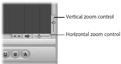 Vertical zoom control Horizontal zoom control