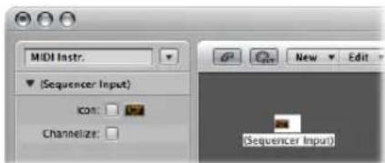 MIDI Instr. (Sequencer Input) Icon: Channelize: New Edit (Sequencer Input)