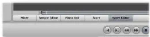 Mixer Sample Editor Piano Roll Score Hyper Editor