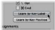 APPLE Logic Express 8 - To assign a function to a key: - 1