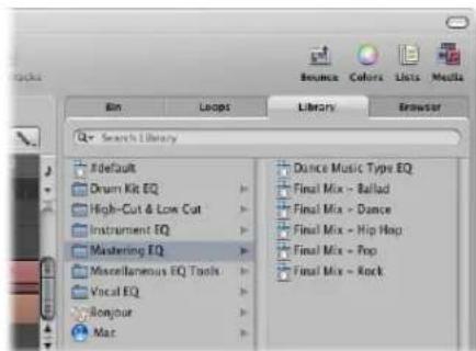Search Library Default Drum Kit EQ High-Cut & Low Cut Instrument EQ Mastering EQ Miscellaneous EQ Tools Vocal EQ Bonjour Mac Dance Music Type EQ Final Mix - Ballad Final Mix - Dance Final Mix - Hip Hop Final Mix - Pop Final Mix - Rock