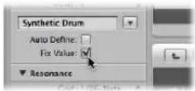 APPLE Logic Express 8 - To assign a fixed event value: - 1
