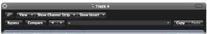 Track 4 View Show Channel Strip Show Insert Bypass Compare Copy Paste