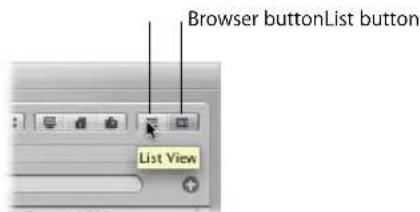 Browser buttonList button List View