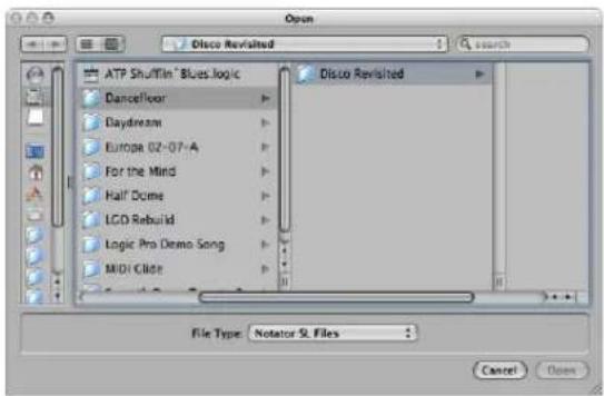 Open ATP ShuTin® BluesLogic DanceFloor Daydream Europe 02-07-A For the Mind Half Dcme LCD Rebuild Logic Pro Demo Song MIDI Clote Disco Revisited File Type: Notator 5. Files Cancel Open