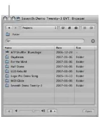 Seventh Demo Twenty-3 EVT: Browser Projects Folder Q+ Name Data Size ATP Shufflin BluesLogic 2006-12-28 - Daydream 2007-01-06 Folder For the Mind 2007-01-06 Folder Half Dane 2007-01-06 Folder LCD Rebuild 2007-01-06 Folder Logic Pro Demo Song 2005-11-10 Folder MIDI Glide 2007-01-06 Folder Seventh Demo Twenty-3 2007-01-06 Folder Open