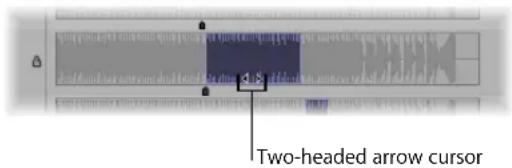 Two-headed arrow cursor