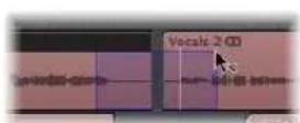 APPLE Logic Express 8 - To create a crossfade between two files: - 1