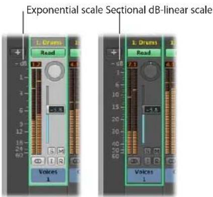 Exponential scale Sectional dB-linear scale 1. Drums 1 Read Voices 1 1.7 6 -3.5 12 14 24 60 1 1.7 6 -3.5 12 14 24 60 1 1.7 6 -3.5 12 14 24 60 1 1.7 6 -3.5 12 14 24 60 1 1.7 6 -3.5 12 14 24 6Voices 1