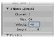 APPLE Logic Express 8 - Editing the Velocity, Length, or Pitch of a Note - 1