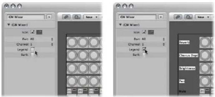 CM Mixer (CM Mixer) Icon: Port: All Channel 1 Legend: Bars: CM Mixer (CM Mixer) Icon: Port: All Channel 1 Legend: Bars: Reverseb Chorus Dept Brightness Port Marks