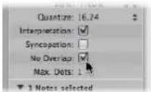 APPLE Logic Express 8 - Checkboxes and Buttons - 1