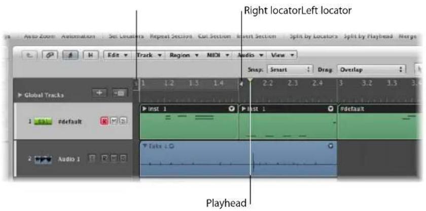 Right locatorLeft locator Snap: Smart Drag: Overlap Global Tracks 1 1.2 1.3 1.4 2.2 2.3 2.4 3 3.2 3.3 3.6 #default 2 Audio 1 Playhead