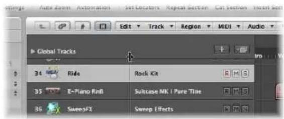 Global Tracks 34 Ride Rock Kit 35 E-Piano RnB Suitcase MK / Pure Time 36 SweepFX Sweep Effects