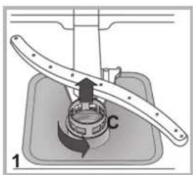 INDESIT DFP 58T92 CA NX SK - Cleaning the filters - 1