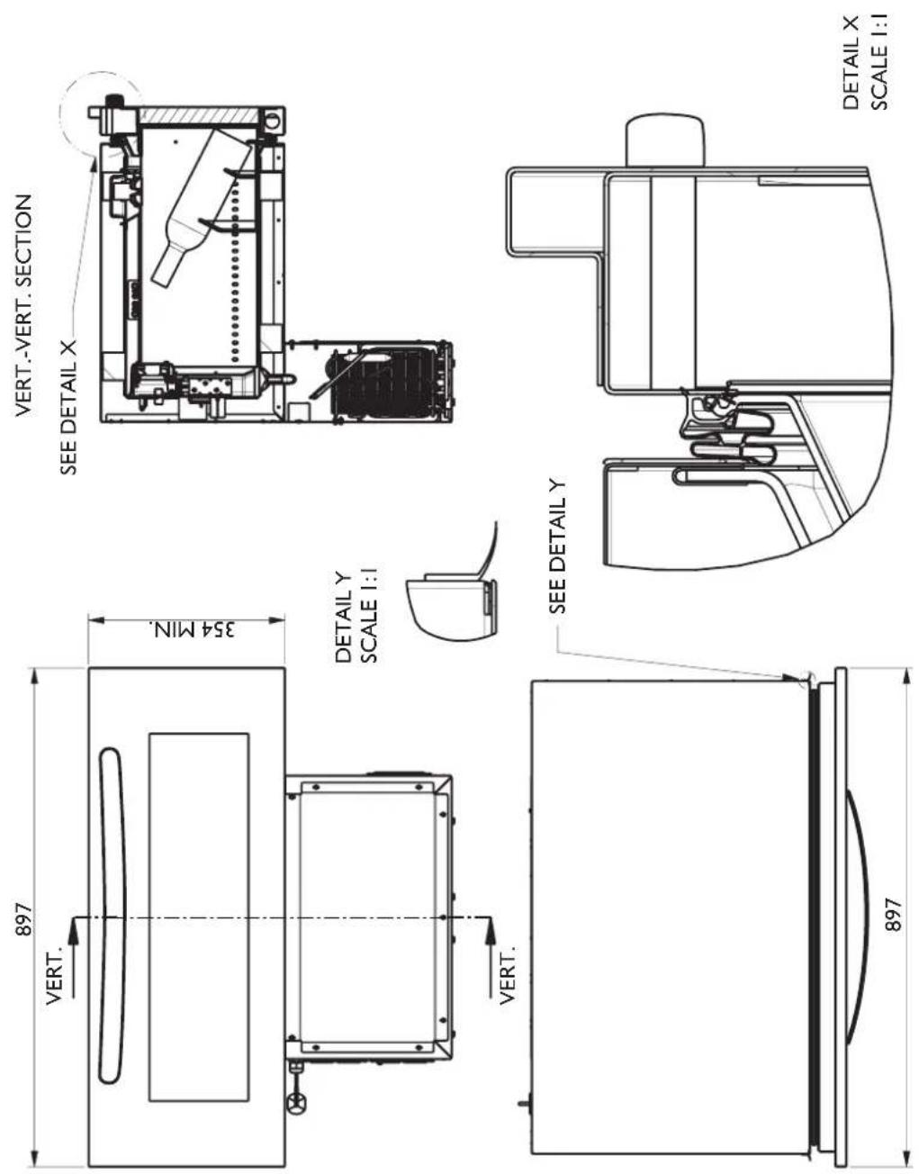 KITCHENAID KRWS 9010/1 - DO NOT INSTALL THE WINE DRAWER IN A COLUMN. DO NOT INSTALL THE WINE DRAWER ON ITS OWN OR IN A SINGLE CABINET. - 9