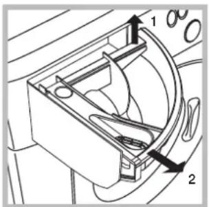 HOTPOINT FMG 743 SK - Rengöring av tvättmedelslådan - 1