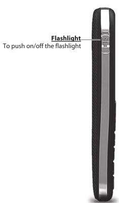 Flashlight To push on/off the flashlight