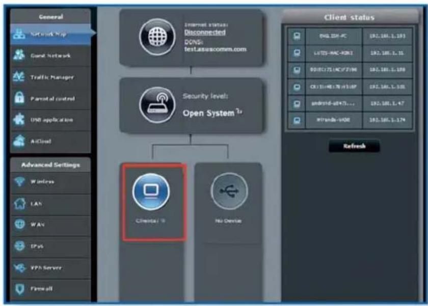 ASUS RP-AC52U - Managing your network clients - 1