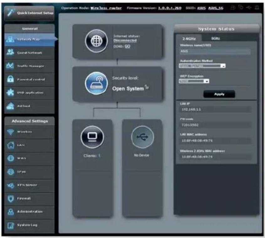 ASUS RP-AC52U - Using the Network Map - 1