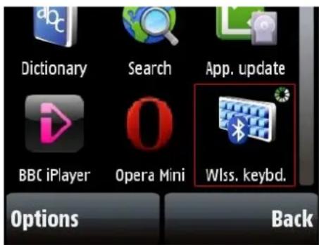 Dictionary Search App. update BBC iPlayer Opera Mini Wlss. keyboard. Options Back